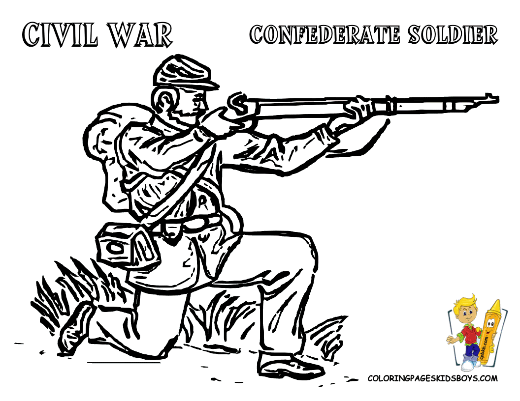 Civil War Coloring Pages To Print Coloring Home