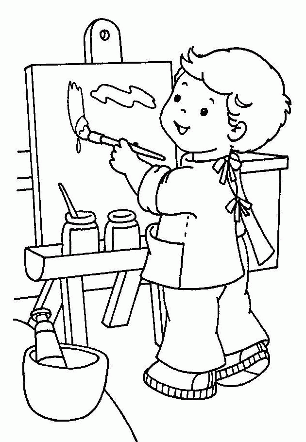 Painting Coloring Page - Coloring Home