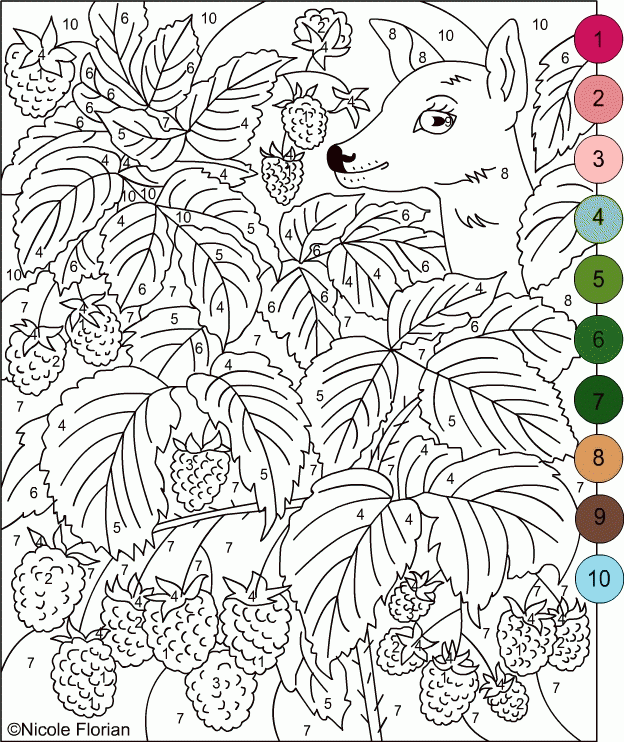 Difficult Color By Number Pages - Coloring Home