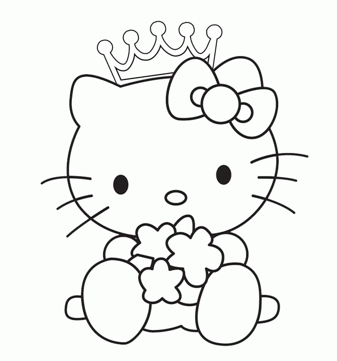 Princess Kitten Coloring Pages - Coloring Home
