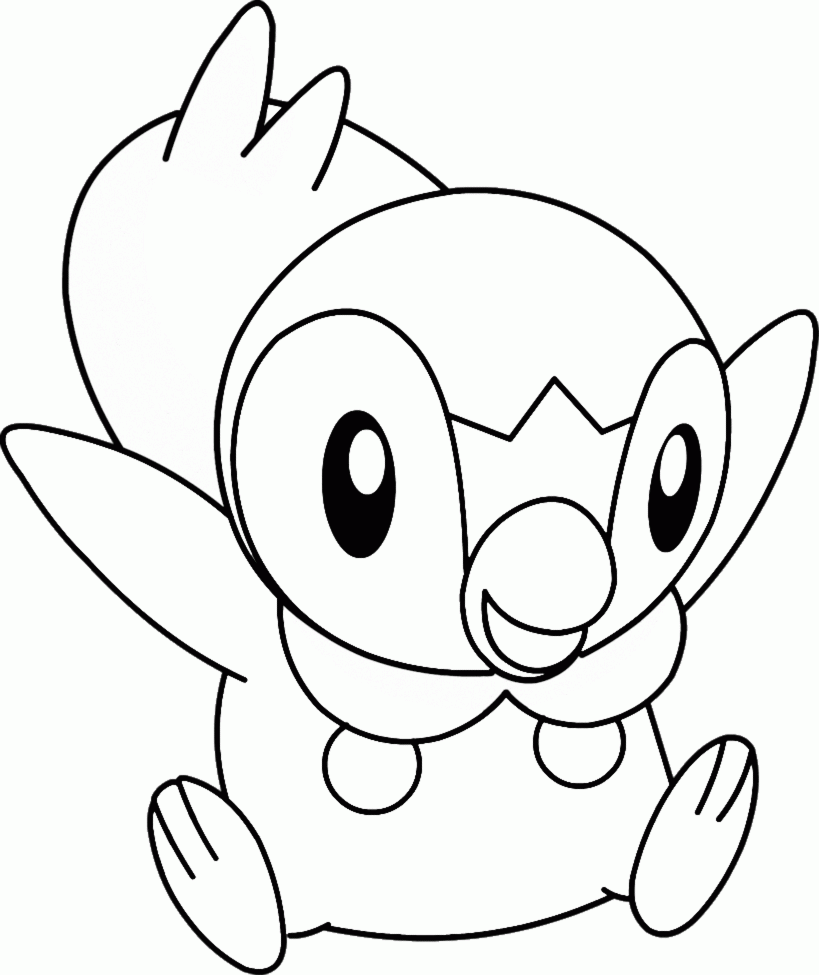 Pokemon Piplup Coloring Pages 203 | Free Printable Coloring Pages