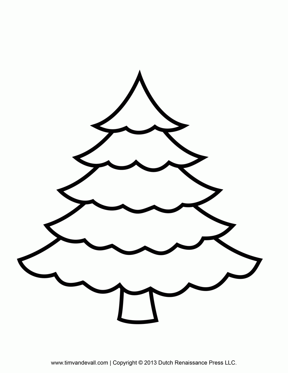 Printable Paper Christmas Tree Template and Clip Art