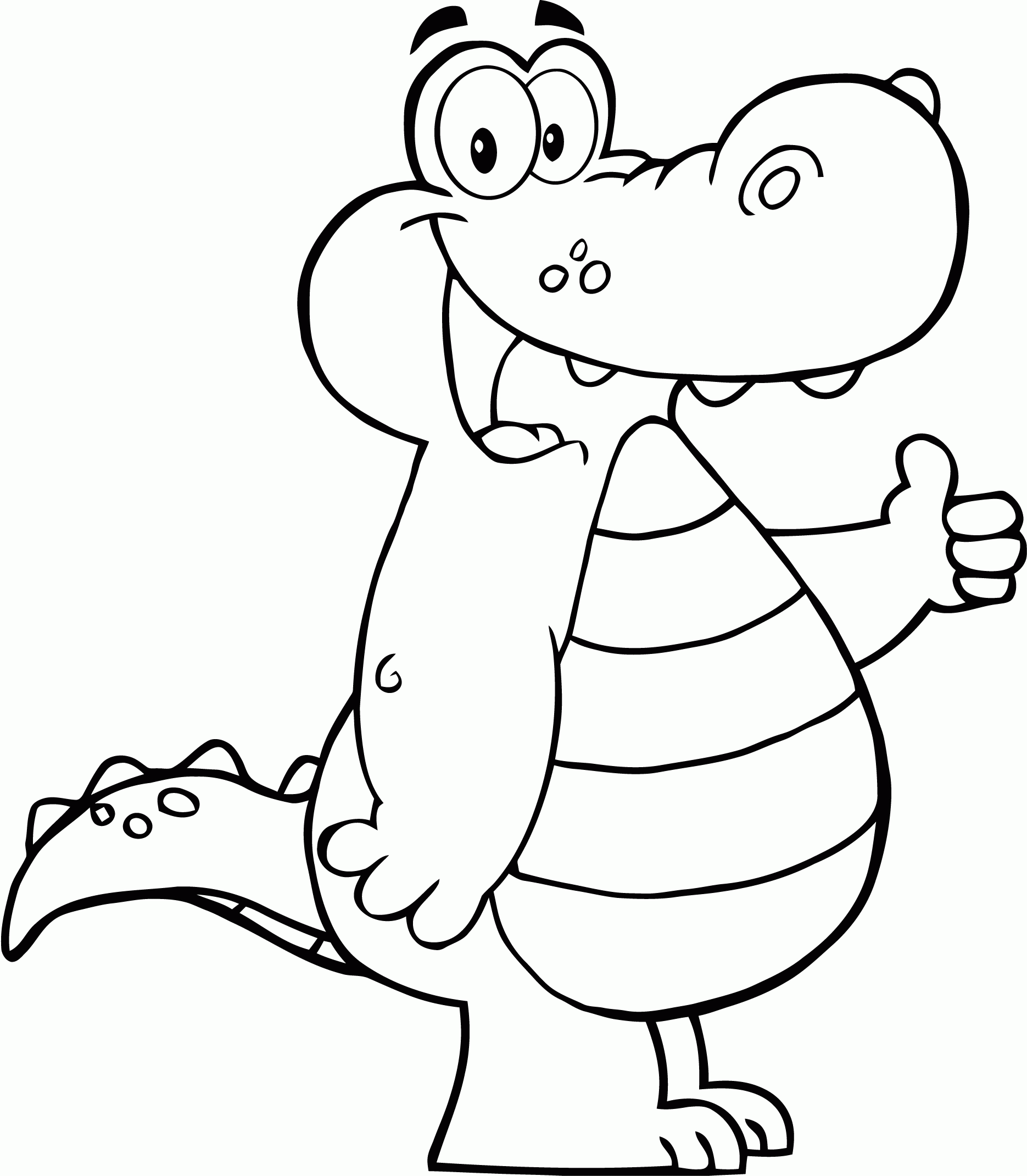 Coloring Pages Of Baby Crocodile Coloring Home