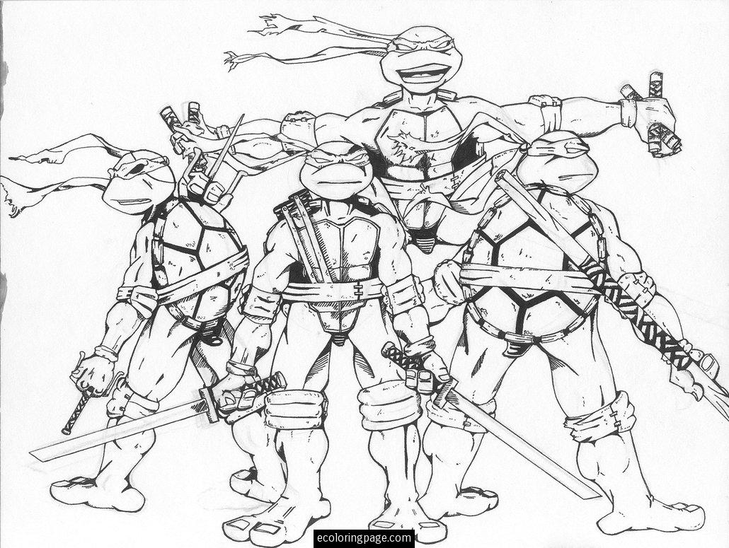 Teenage Ninja Turtle - Coloring Pages for Kids and for Adults