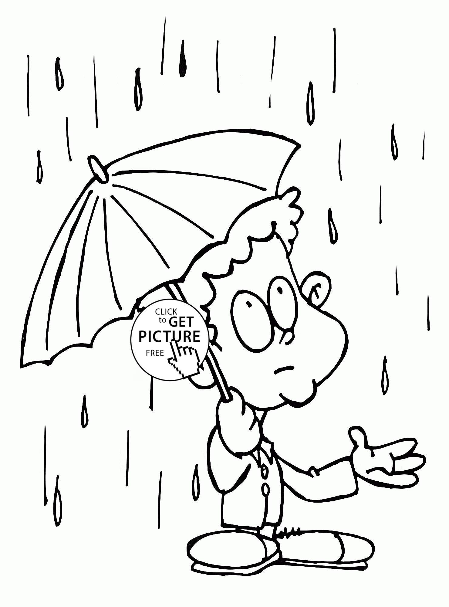 Rain Coloring Pages Printable