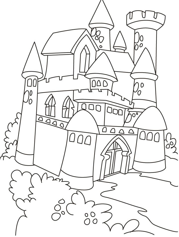 Printable Castle Coloring Pages Coloring Home