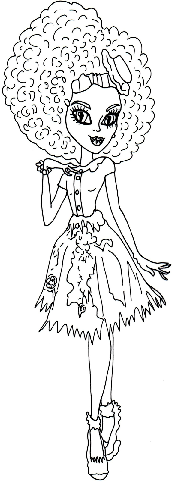 Monster High Colouring Pages Gigi - Coloring