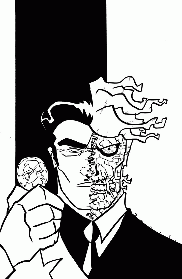 Download Batman Two Face Coloring Pages - Coloring Home