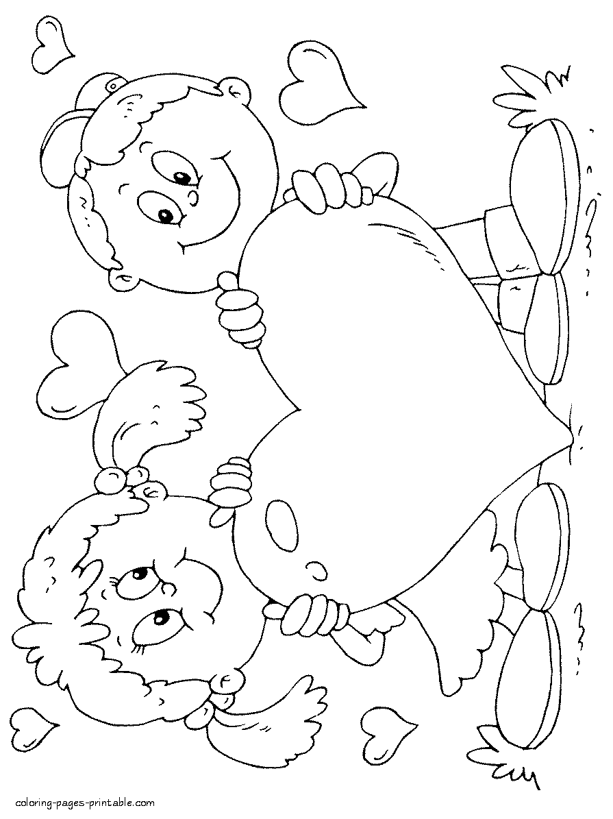 Love hearts coloring pages || COLORING-PAGES-PRINTABLE.COM