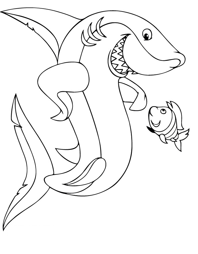 Baby Shark For Coloring