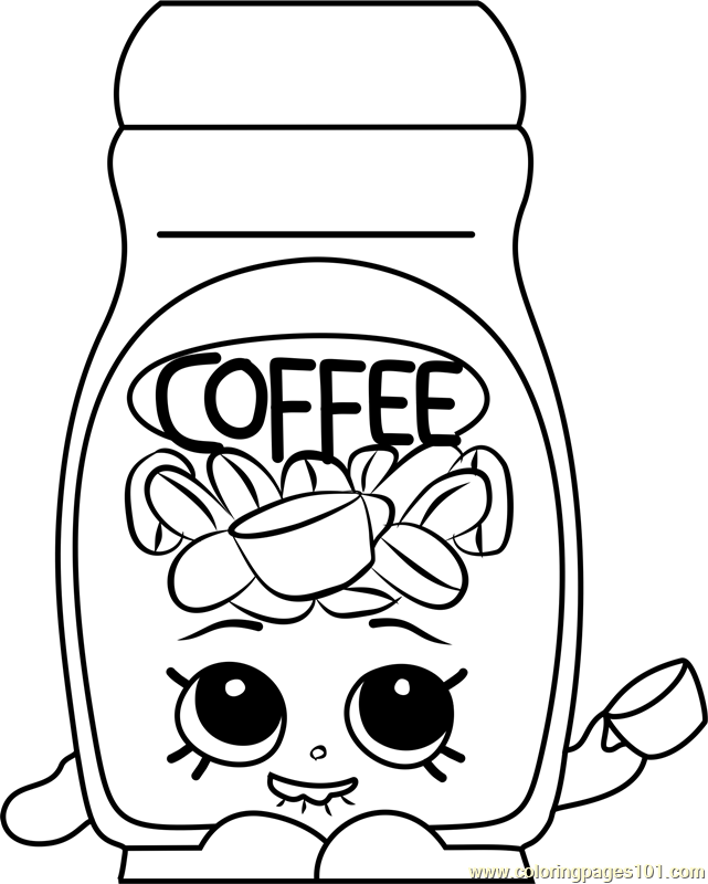 Toffy Coffee Shopkins Coloring Page - Free Shopkins Coloring ...