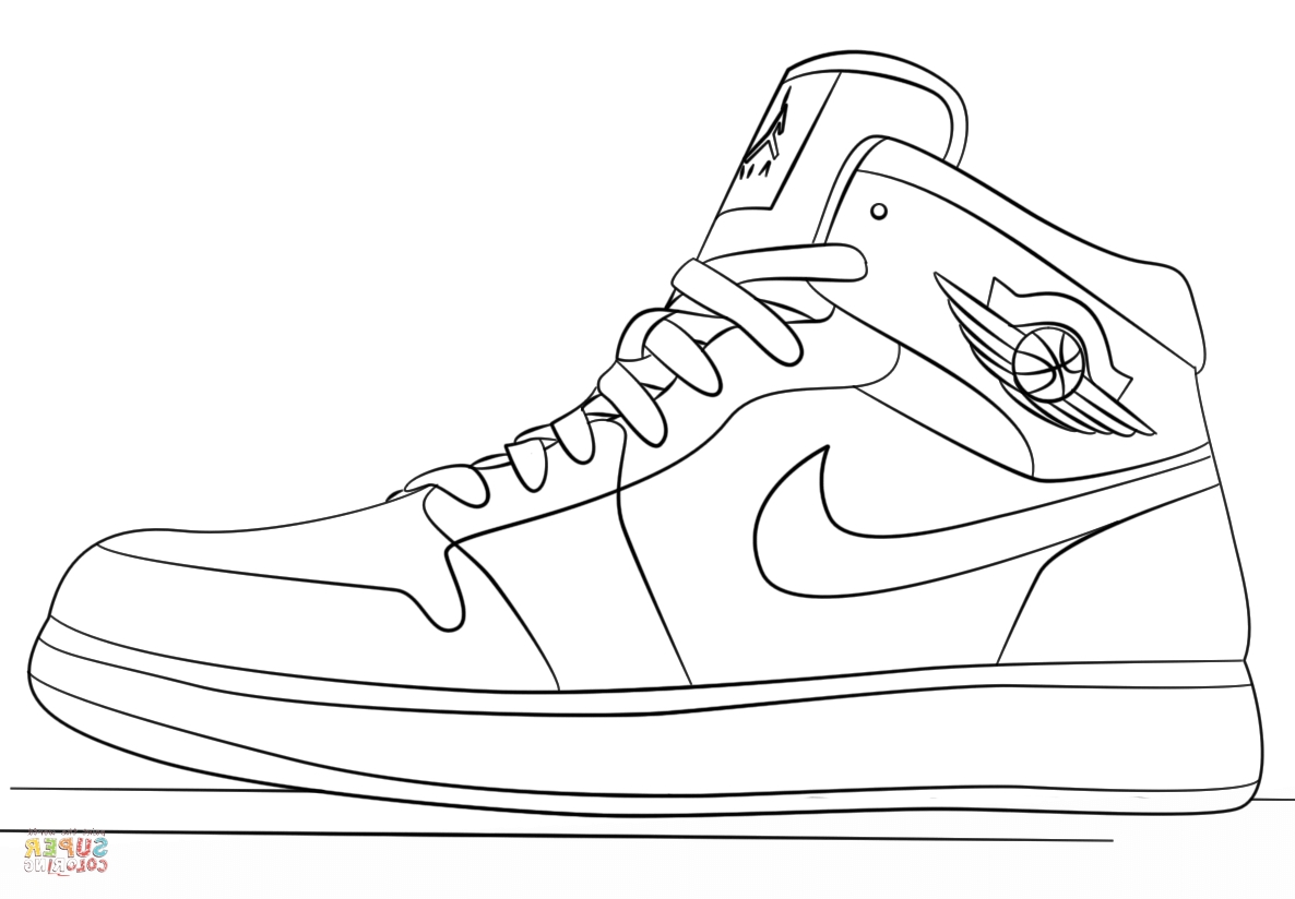 Coloring Pages : Nikeng Pages Jordan Shoes Scbu Sneakers ...