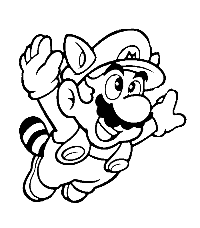 Mario Coloring pages Black and white super Mario drawings for you ...