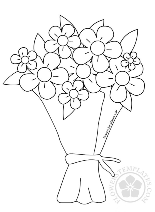 Bunch of daisies coloring page | Flowers Templates