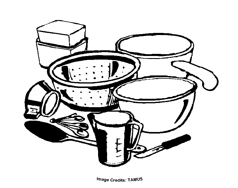 Cooking Utensils - Free Coloring Pages for Kids - Printable Colouring Sheets
