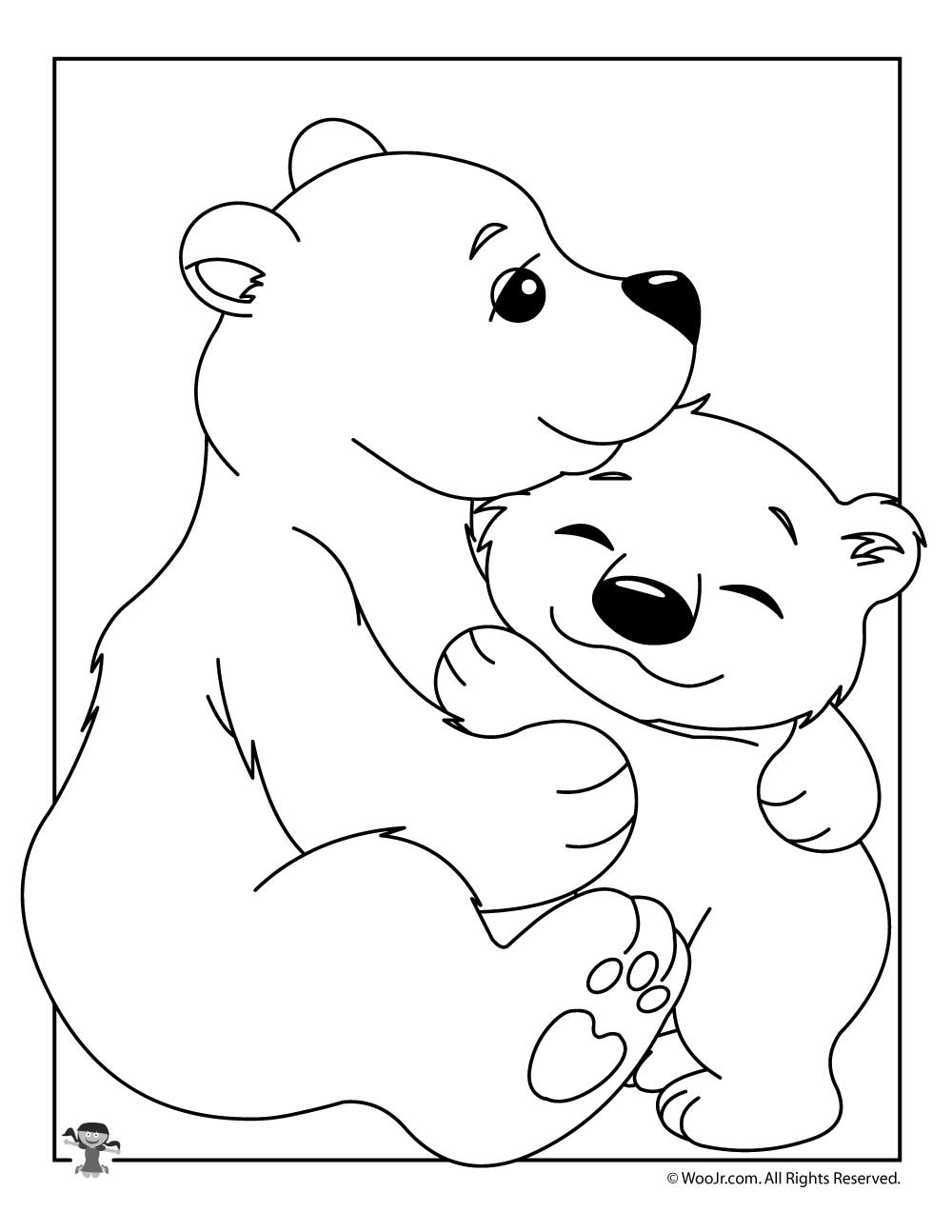 Baby Polar Bear Coloring Sheet | Woo! Jr. Kids Activities : Children's  Publishing