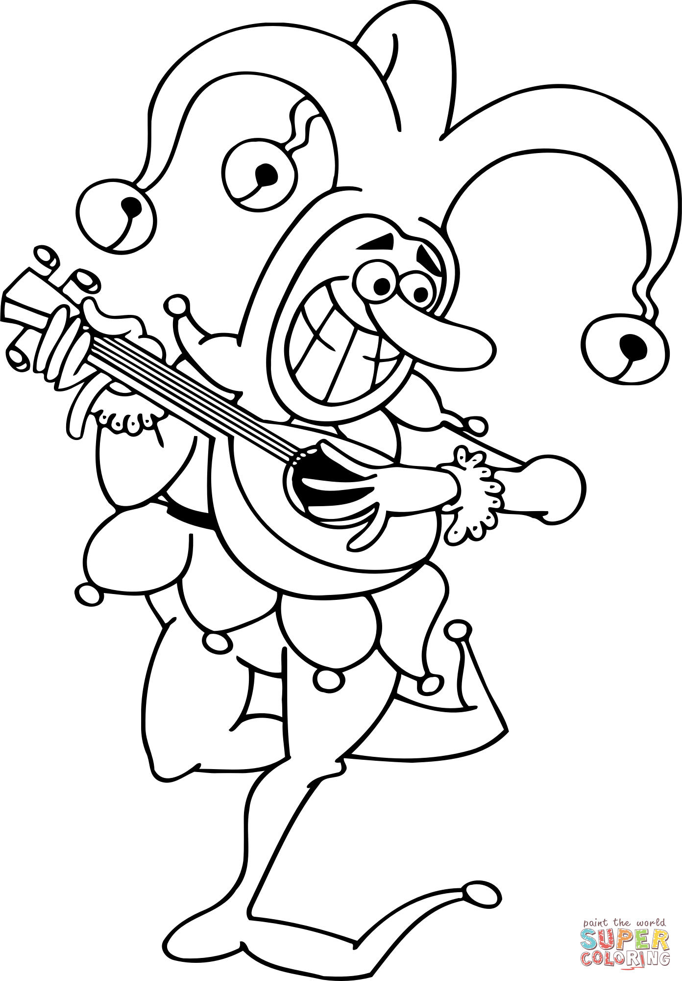 Jester Outline coloring page | Free Printable Coloring Pages