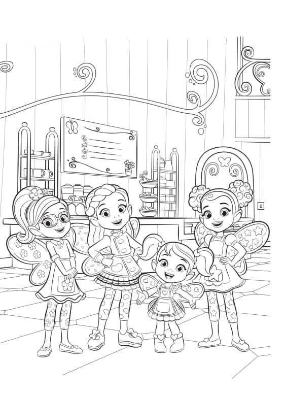 Characters from Butterbean's Cafe 1 Coloring Page - Free Printable Coloring  Pages for Kids