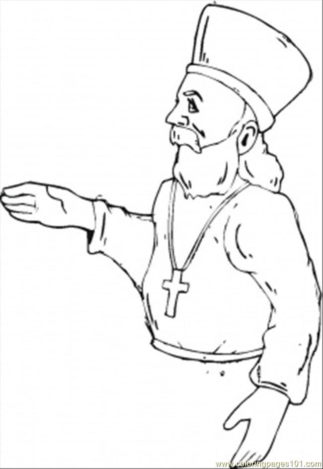 Priest Coloring Page for Kids - Free Religions Printable Coloring Pages  Online for Kids - ColoringPages101.com | Coloring Pages for Kids