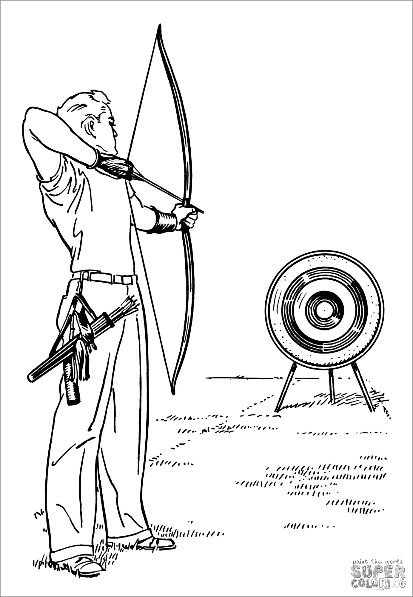Archery Coloring Pages - ColoringBay
