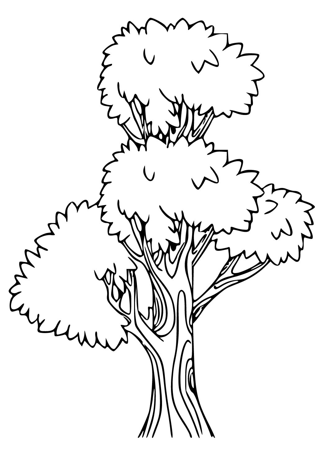 Free Printable Tree Branches Coloring Page, Sheet and Picture for Adults  and Kids (Girls and Boys) - Babeled.com