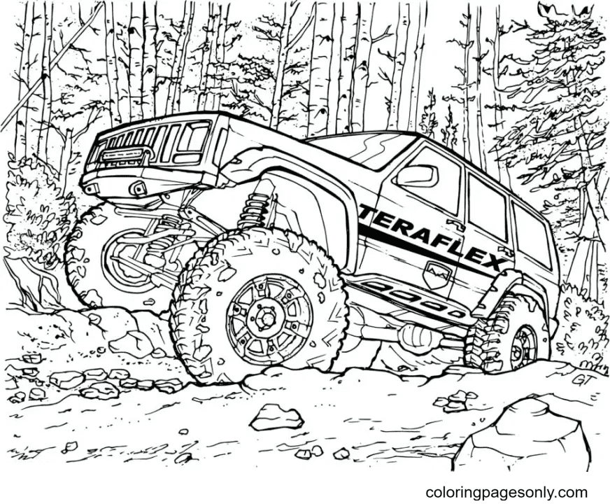 Jeep Coloring Pages - Coloring Pages For Kids And Adults