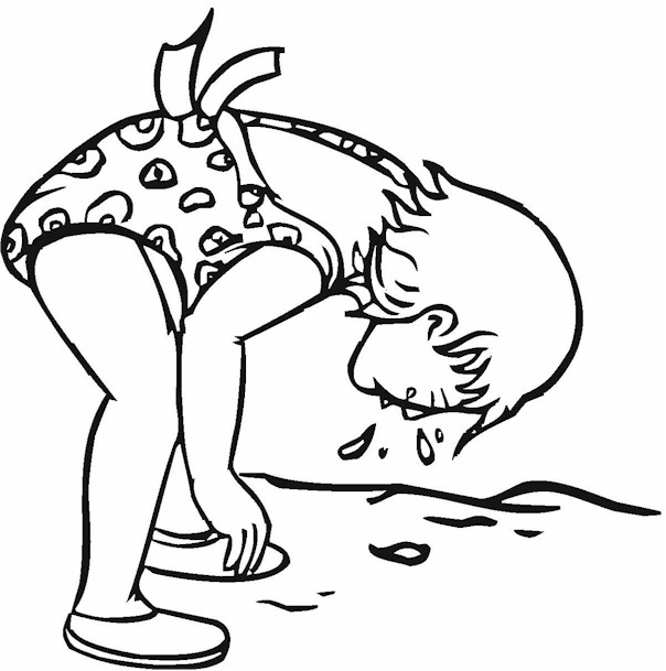 Girl in Swimsuit Coloring Page