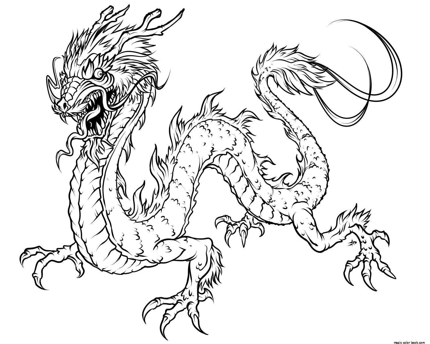 Chinese new year 2015 dragon coloring pages online