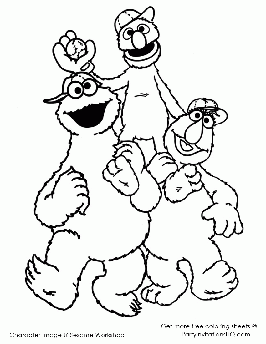 Cookie Monster - Coloring Pages for Kids and for Adults