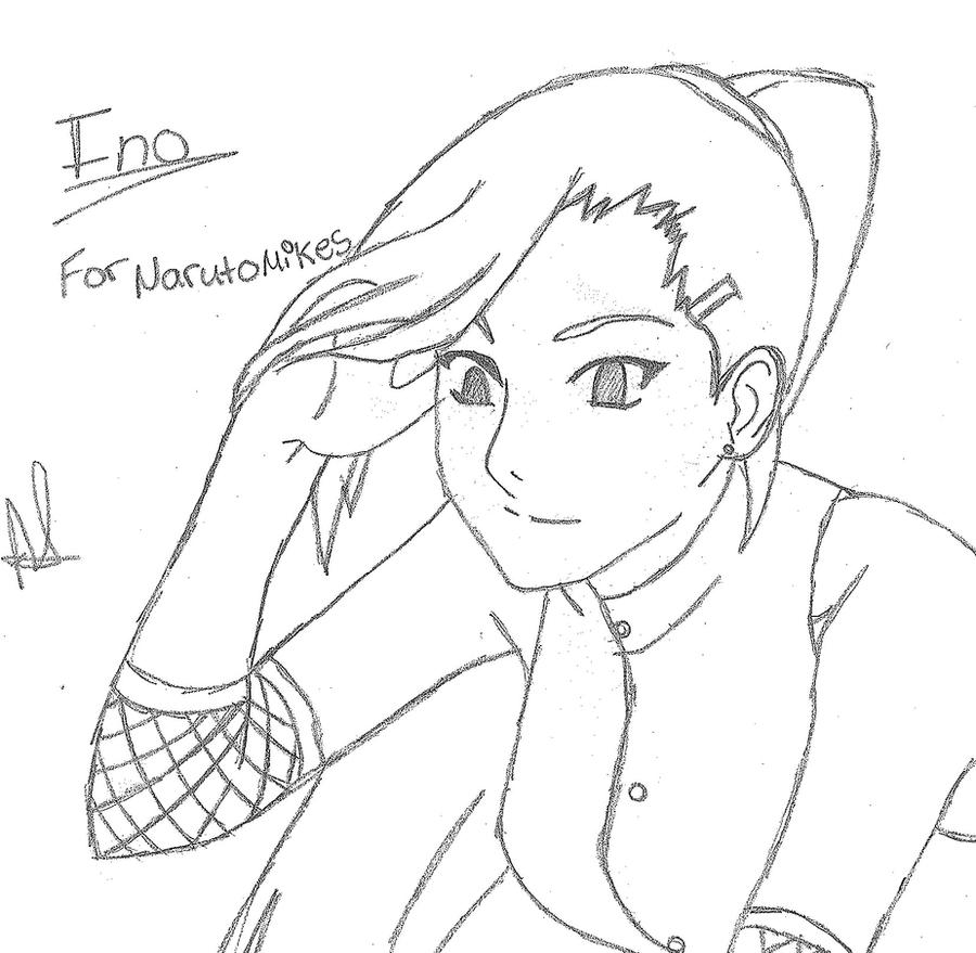 Ino Yamanaka Coloring Pages Sketch Coloring Page