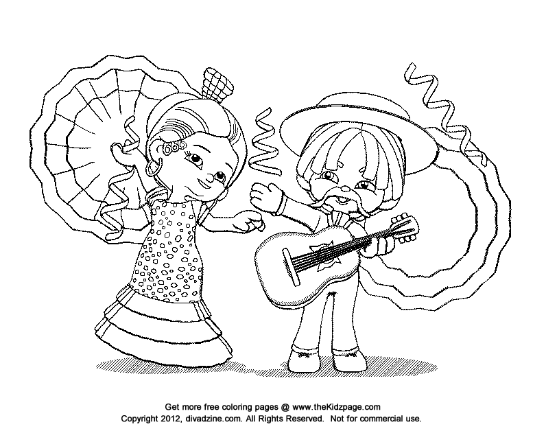 Cinco de Mayo Music - Free Coloring Pages for Kids - Printable ...