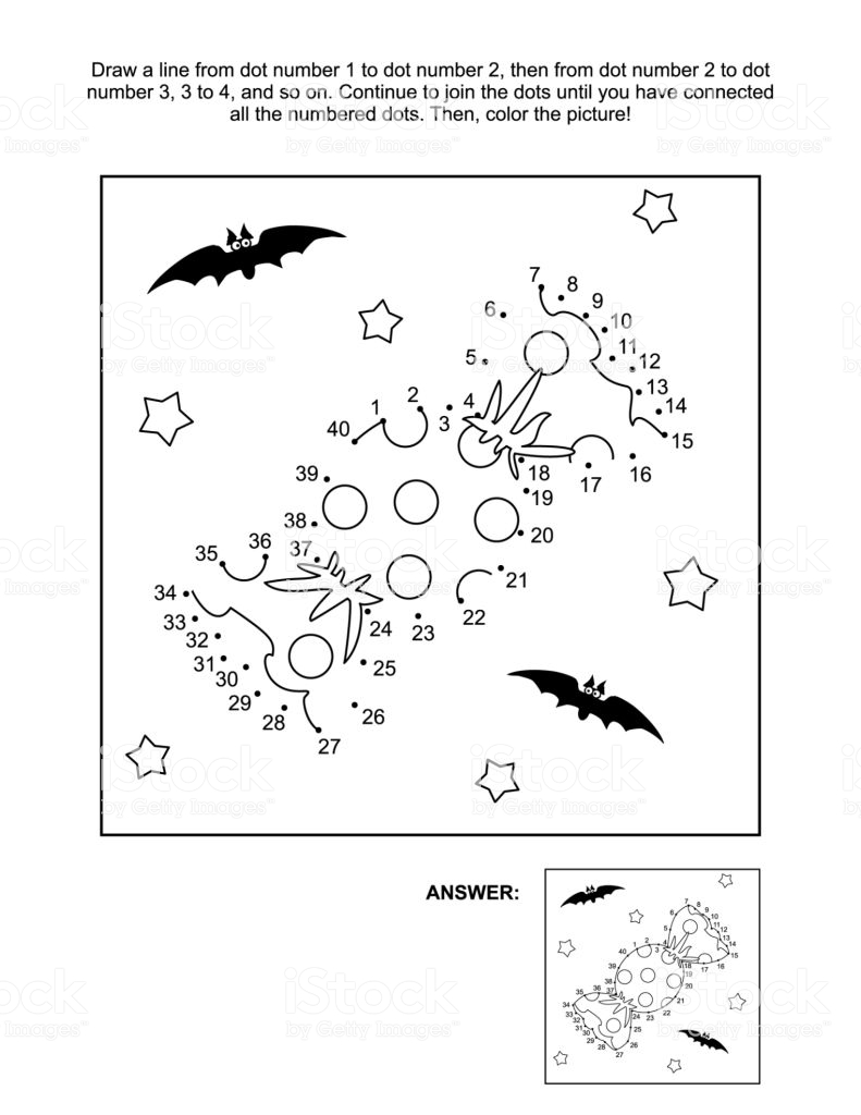 Dottodot And Coloring Page Halloween Wrapped Candy Stock ...