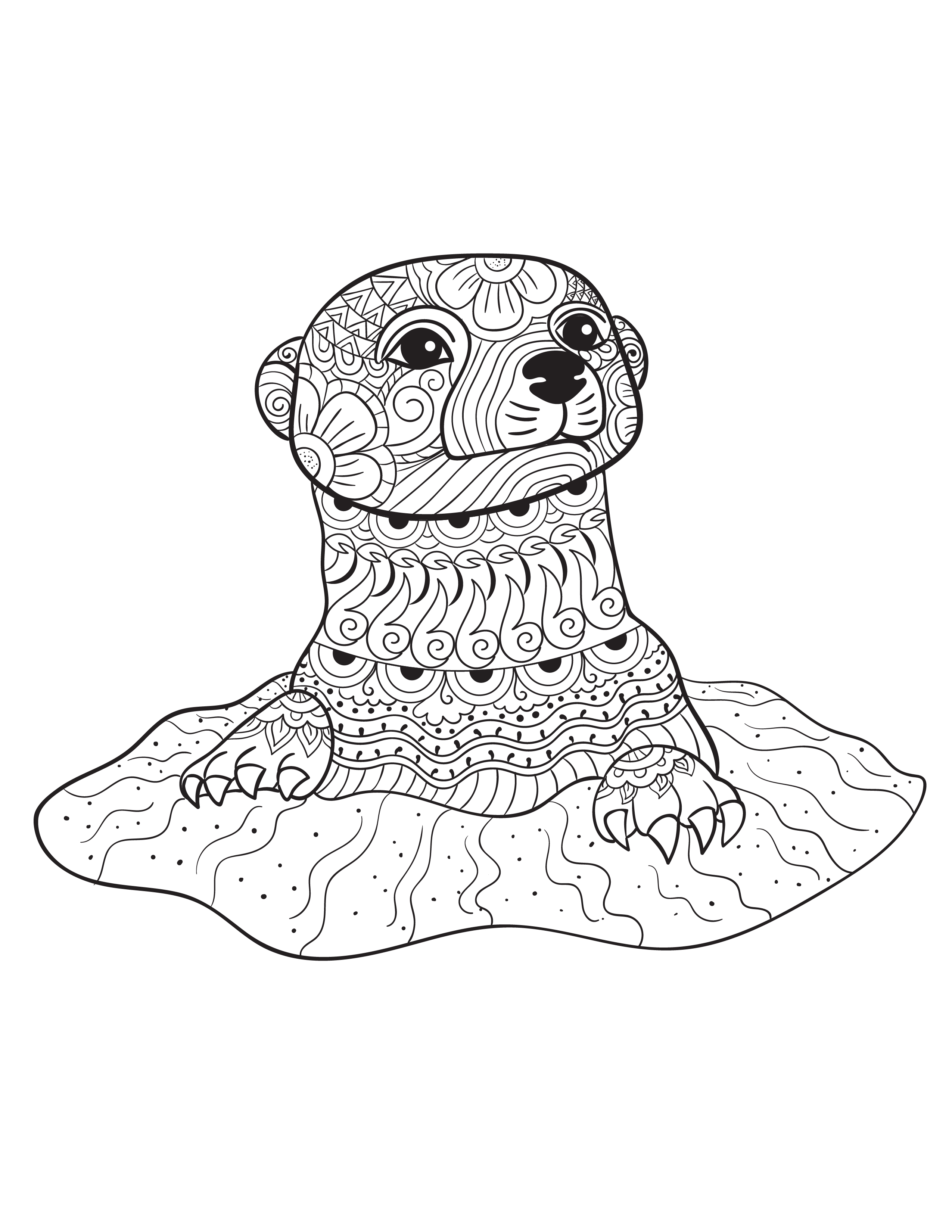 Animal Coloring Pages Printable For Adults   Coloring Home