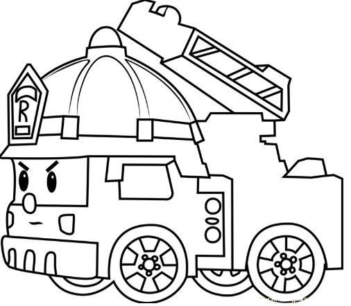 Roy Fire Truck Coloring Page | Truck coloring pages, Coloring pages  inspirational, Coloring pages