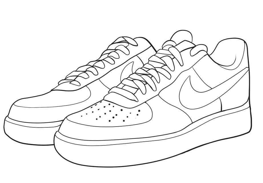 Download or print this amazing coloring page: shoe coloring sheet | Sneakers  sketch, Nike drawing, Sneakers drawing - Free Coloring Library