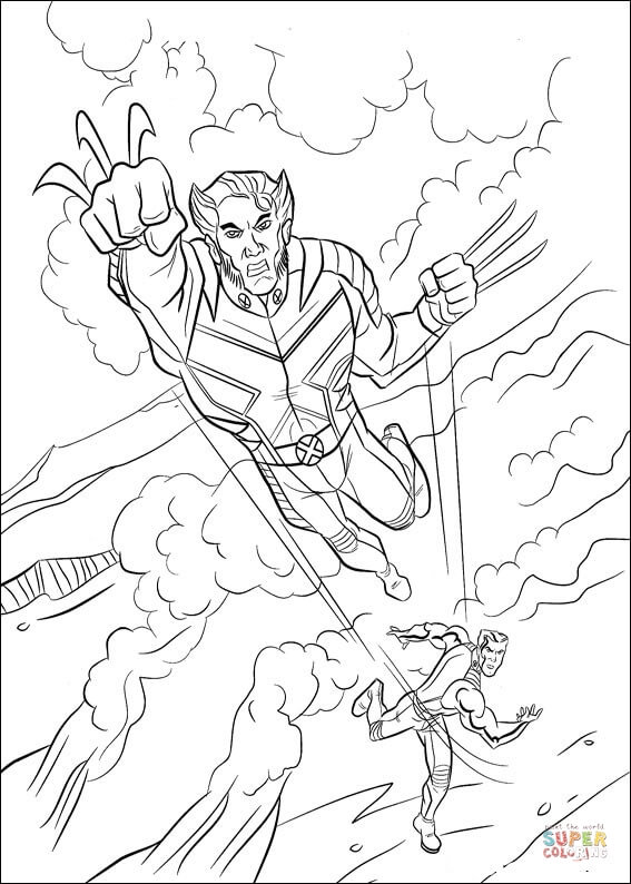Wolverine coloring page | Free Printable Coloring Pages