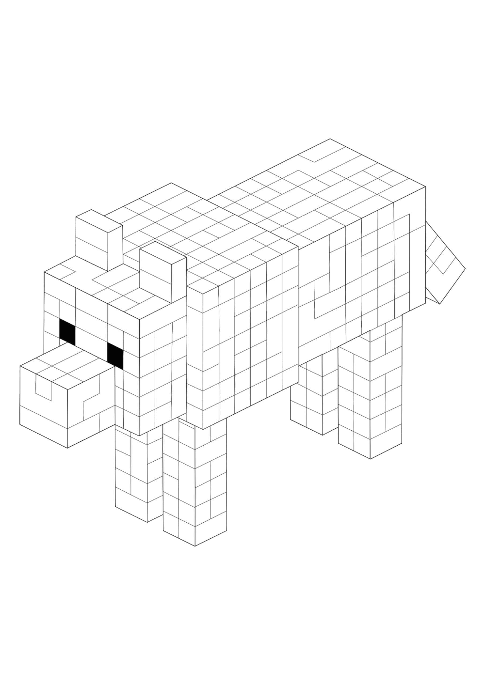 New Minecraft Wolf Coloring Pages - 2 Free Coloring Sheets (2021) - New  Minecraft Crafts