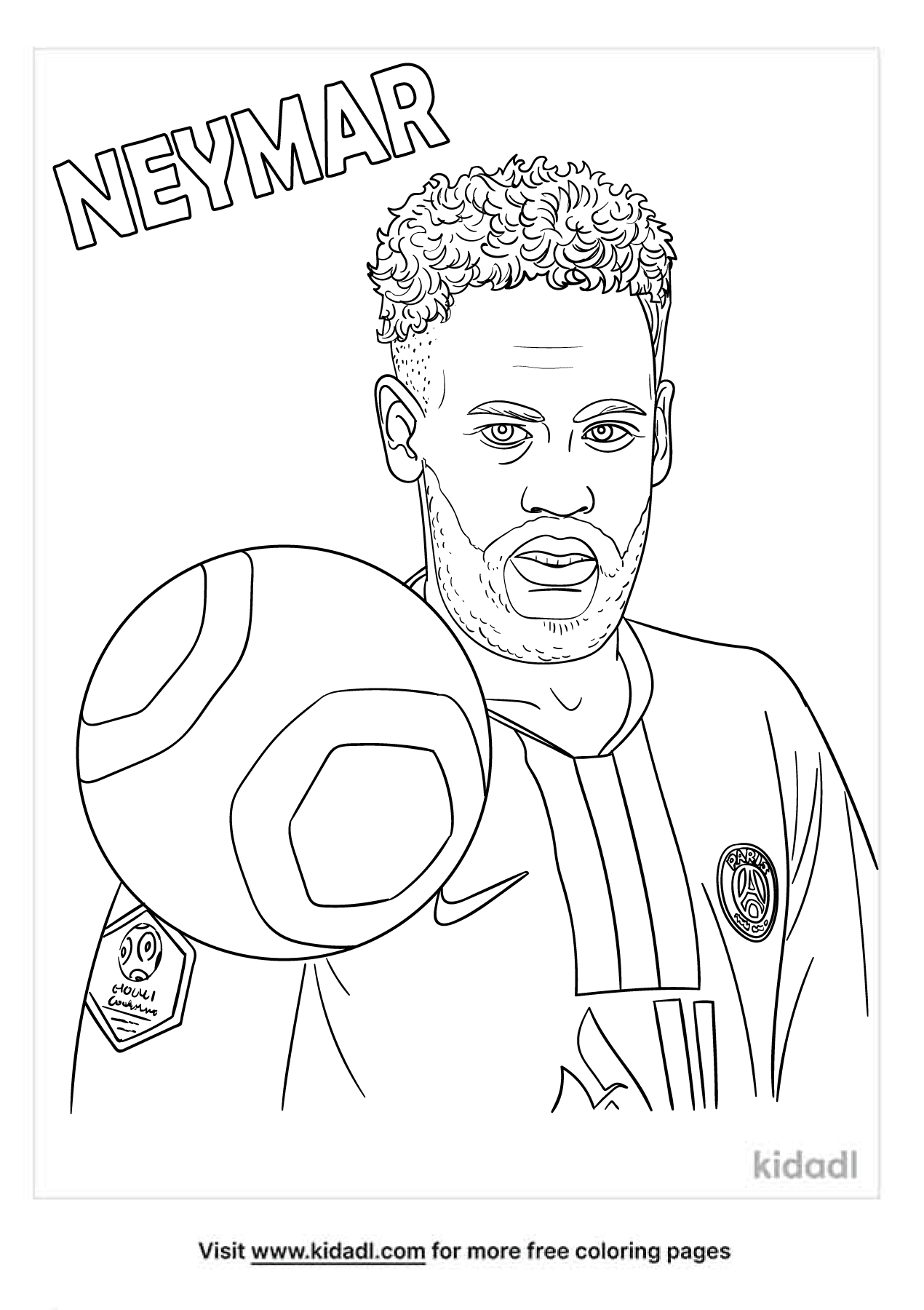Neymar Coloring Pages | Free People Coloring Pages | Kidadl