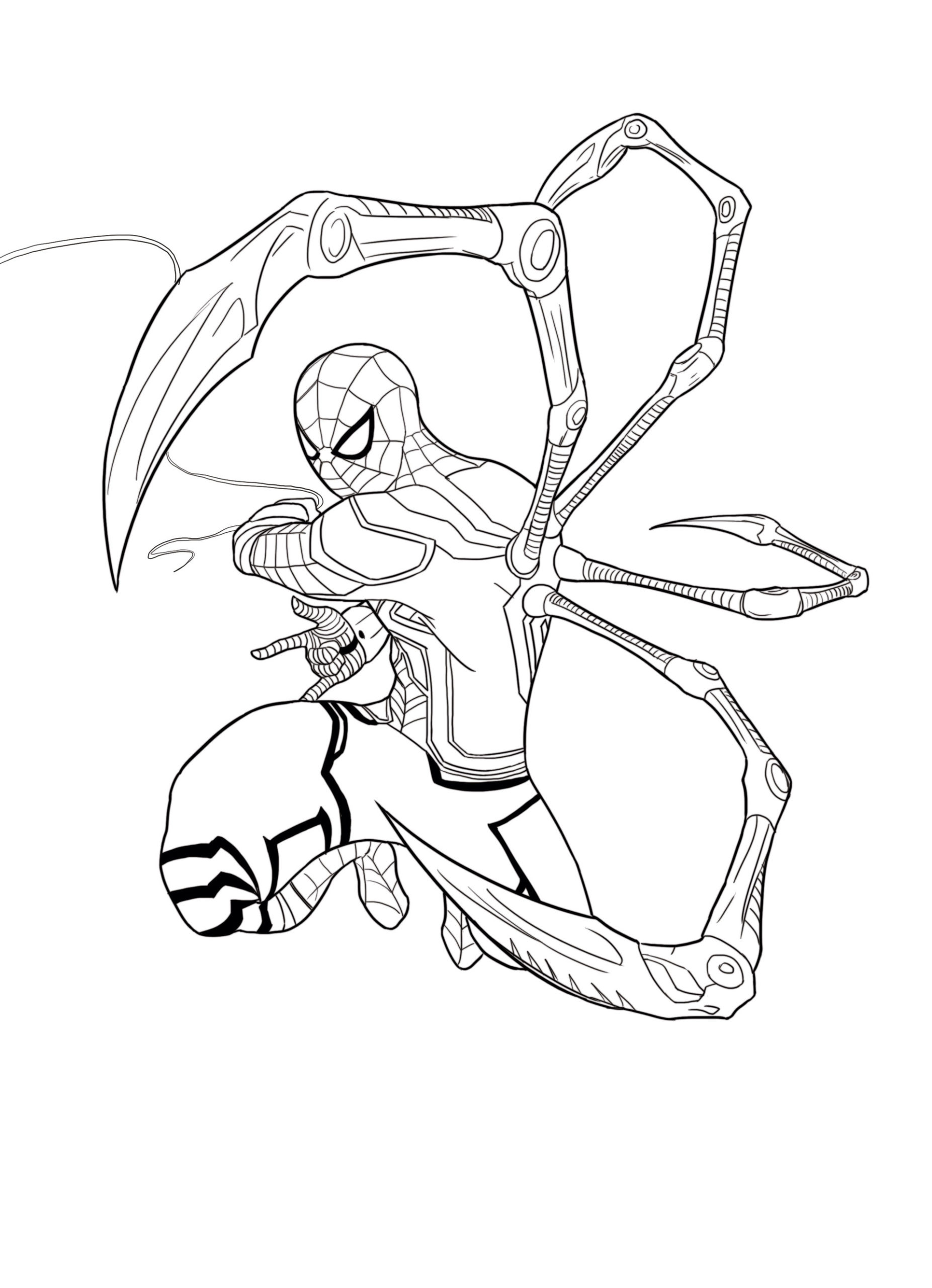 Iron Spiderman Coloring Page New Picture Free Printable Coloring Home