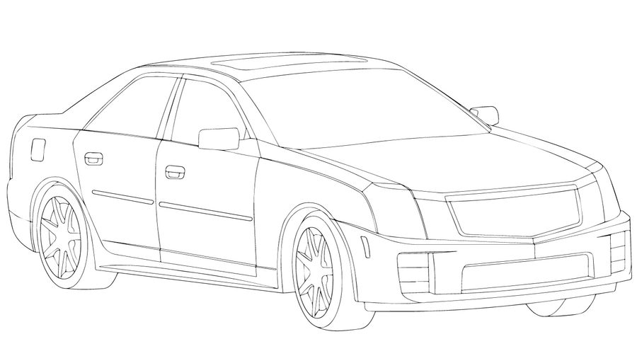 Coloring pages: Coloring pages: Cadillac, printable for kids & adults, free