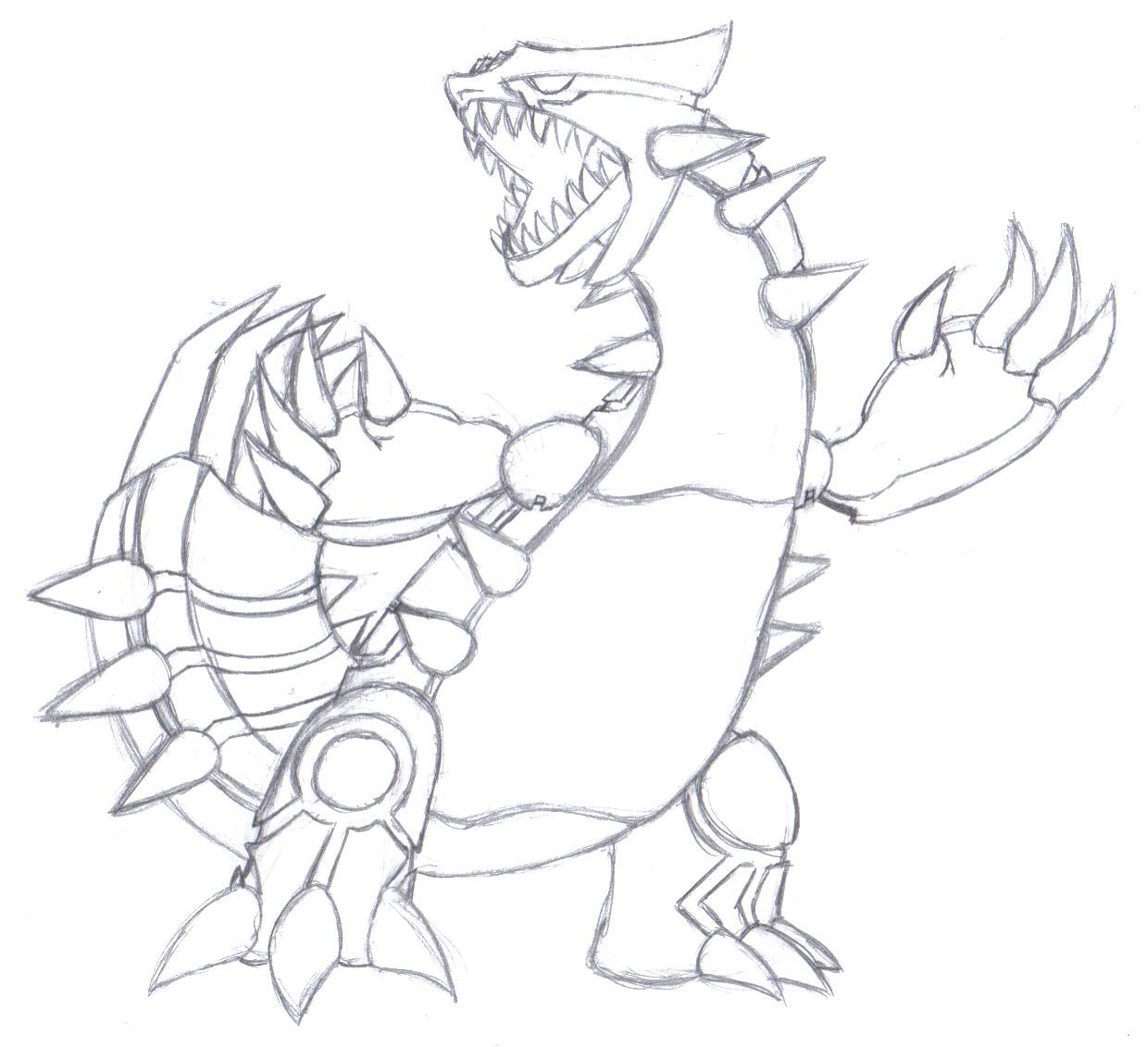 Pokemon Groudon Coloring Pages Page 1