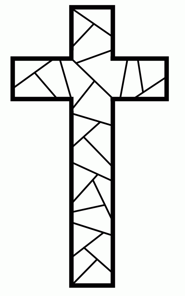 Easter Cross Coloring Page Coloring Home