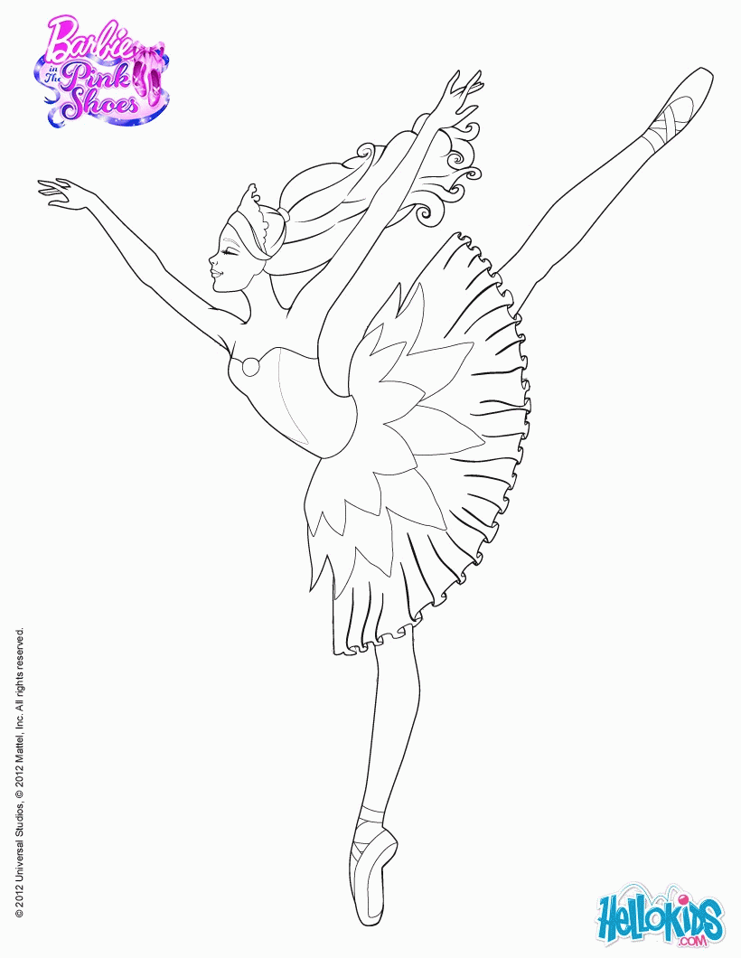 Barbie Ballerina Coloring Pages   Coloring Home