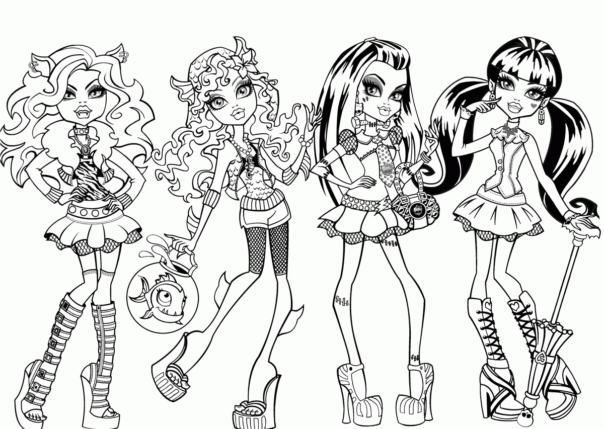 Monster High Girl Coloring Pages   Coloring Home