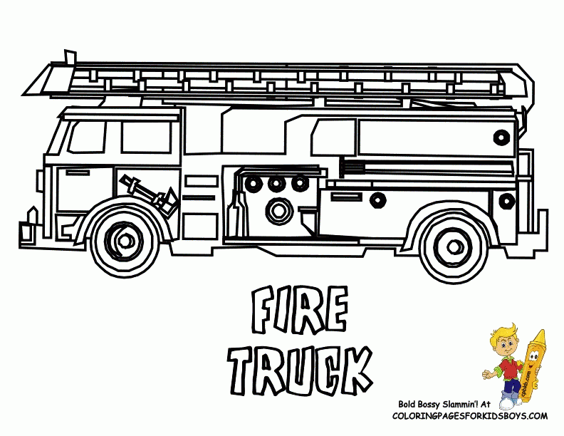 Intelligence Free Printable Fire Truck Coloring Pages For Kids ...