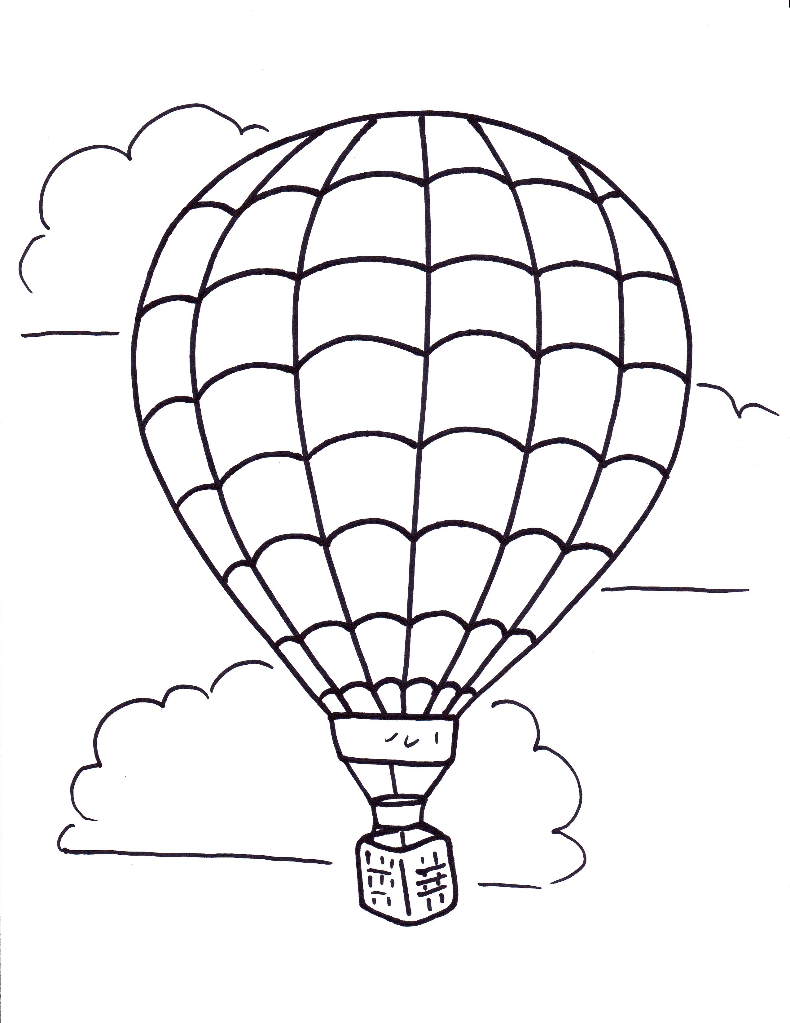Hot Air Balloon Coloring Pages - Free Large Images - Coloring Home