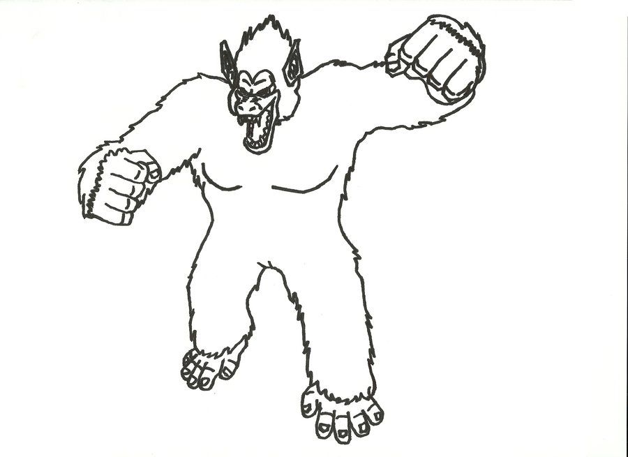 Ape Dragon Ball Gt Coloring Pages - Coloring Pages For All Ages