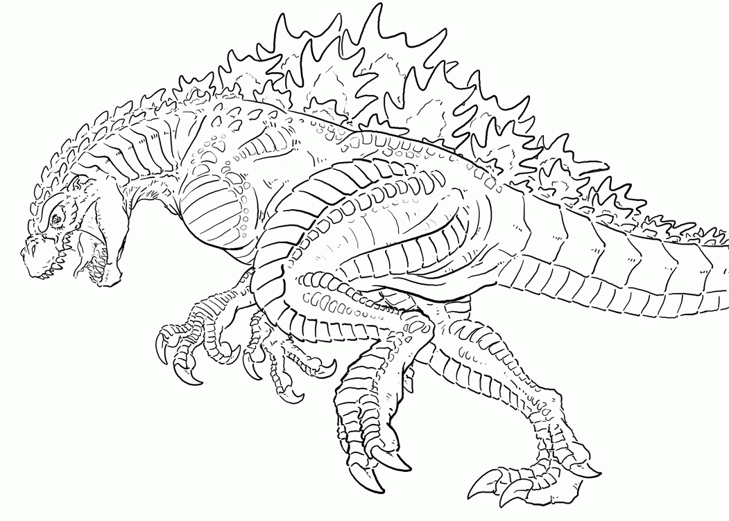 Printable Godzilla Coloring Pages   Coloring Home