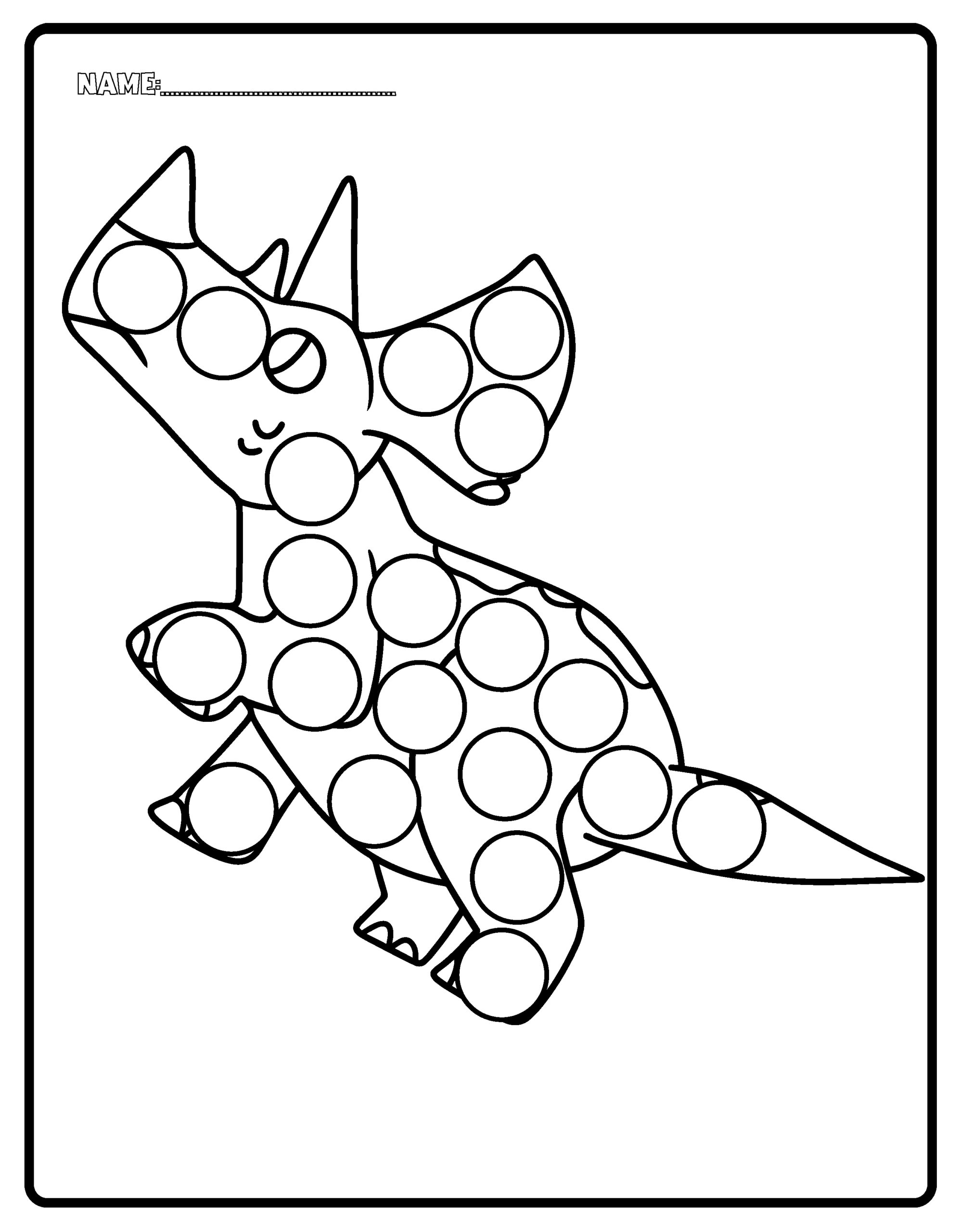 Dino-Dots: Fun and Easy Dot Marker Coloring Pages for Kids | Made By  Teachers