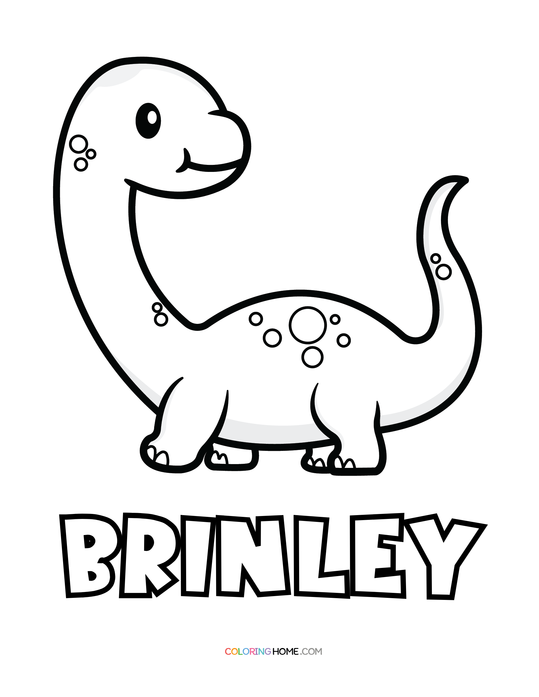 Brinley dinosaur coloring page